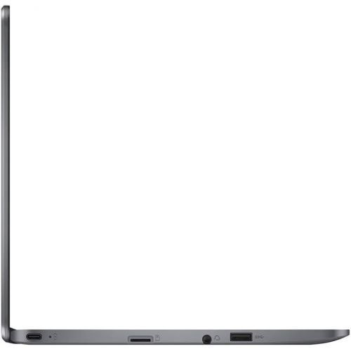 아수스 2020 ASUS Chromebook 11.6 HD Laptop Computer, Intel Celeron N3350 Dual core Processor, 4GB RAM, 16GB eMMC, HD Webcam, Intel HD Graphics 500, USB C, Bluetooth, Chrome OS, Gray, 32GB