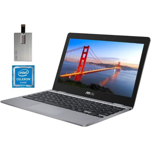 아수스 2020 ASUS Chromebook 11.6 HD Laptop Computer, Intel Celeron N3350 Dual core Processor, 4GB RAM, 16GB eMMC, HD Webcam, Intel HD Graphics 500, USB C, Bluetooth, Chrome OS, Gray, 32GB