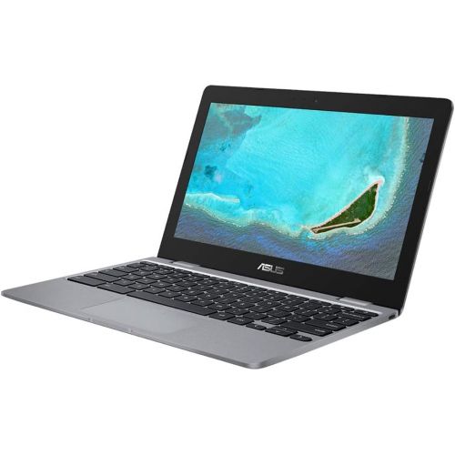 아수스 2020 ASUS Chromebook 11.6 HD Laptop Computer, Intel Celeron N3350 Dual core Processor, 4GB RAM, 16GB eMMC, HD Webcam, Intel HD Graphics 500, USB C, Bluetooth, Chrome OS, Gray, 32GB