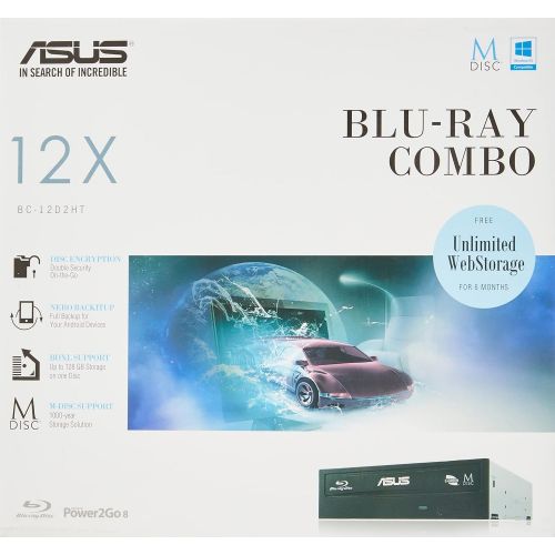 아수스 Asus Internal Blu Ray Combo (12x BD R (DL), 16x DVD+/ R, BDXL 90DD0230 B20010 Black