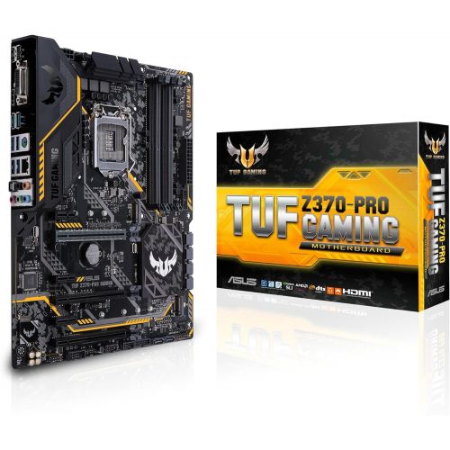 아수스 ASUS TUF Z370 PRO Gaming LGA1151 (Intel 8th Gen) DDR4 HDMI DVI M.2 Z370 ATX Motherboard with Gigabit LAN and USB 3.1