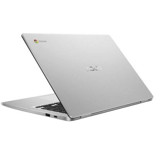 아수스 ASUS Chromebook 14 FHD 1080P Intel Dual Core Celeron Processor 4GB RAM 32GB eMMC Storage Bonus Mouse and Sleeve Included Silver