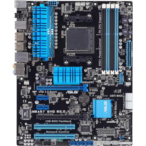 아수스 ASUS M5A97 EVO R2.0, AMD, Socket AM3+, 970, 90 MIBJJ0 G0EAY0MZ