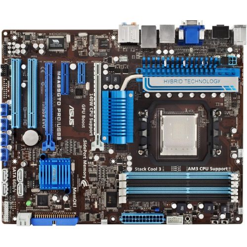 아수스 Asus M4A89GTD PRO/USB3 Socket AM3 AMD 890GX/SB850 6 SATA USB 3.0 ATX Motherboard