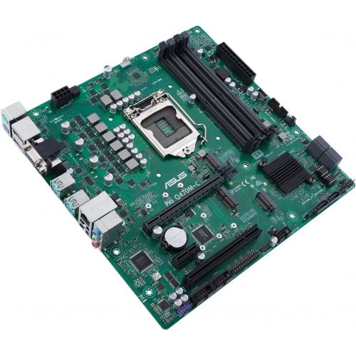 아수스 ASUS PRO Q470M C/CSM LGA1200 (Intel 10th Gen) uATX Commercial Motherboard (Intel vPro, Intel LAN, 2xDisplayPorts, HDMI/D Sub,TPM, LPC debug Header and ASUS Control Center Express)