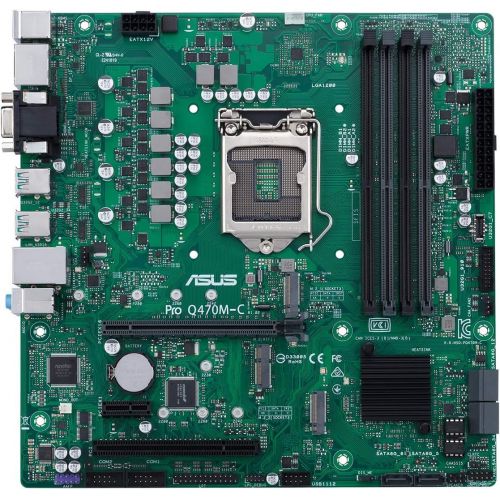 아수스 ASUS PRO Q470M C/CSM LGA1200 (Intel 10th Gen) uATX Commercial Motherboard (Intel vPro, Intel LAN, 2xDisplayPorts, HDMI/D Sub,TPM, LPC debug Header and ASUS Control Center Express)