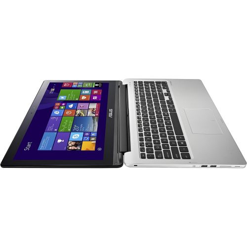 아수스 ASUS Flip 2 in 1 TP500LA AS53T Laptop (Windows 8, Intel Core i5 5200U 2.2 GHz, 15.6 LED lit Screen, Storage: 1 TB, RAM: 8 GB) Black/Silver