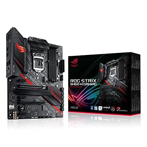 아수스 ASUS ROG Strix B460 H Gaming B460 LGA 1200 (Intel 10th Gen) ATX Gaming Motherboard (Intel 1Gb LAN, USB 3.2 Gen 2,Thunderbolt 3 Header, Addressable Gen2 RGB Header and Aura Sync)