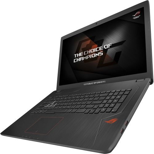 아수스 ASUS ROG GL753VE Gaming Laptop 17.3 FHD (1920 x 1080) Glossy Display Intel 7th Gen i7 7700HQ 16GB RAM 1TB HDD + 128GB SSD 4GB NVIDIA GeForce GTX 1050Ti Graphics Metalic Black