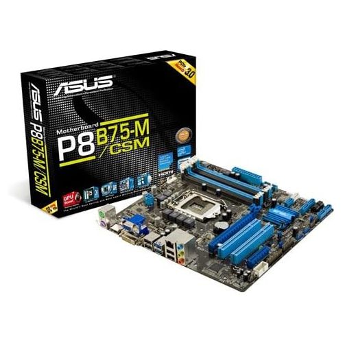 아수스 ASUS P8B75 M/CSM LGA 1155 Intel B75 HDMI SATA 6Gb/s USB 3.0 Micro ATX Intel Motherboard