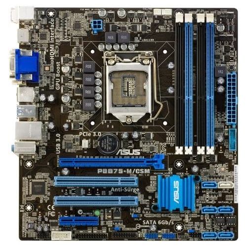 아수스 ASUS P8B75 M/CSM LGA 1155 Intel B75 HDMI SATA 6Gb/s USB 3.0 Micro ATX Intel Motherboard