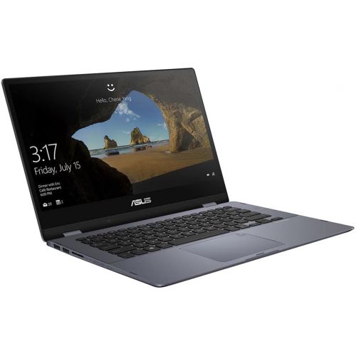 아수스 ASUS VivoBook Flip 14 Premium 2 in 1 Laptop 14” FHD IPS Touchscreen 10th Generation Intel Core i3 10110U 4GB DDR4 128GB SSD Fingerprint Backlit USB C HDMI SonicMaster Win10 Gray +