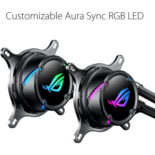 아수스 ASUS ROG Strix Cooler CPU All in one ROG, with addressable RGB Lighting, Aura sync, NCVM Pump Coating and ROG Radiator Fan 1x ROG Fan 120 mm