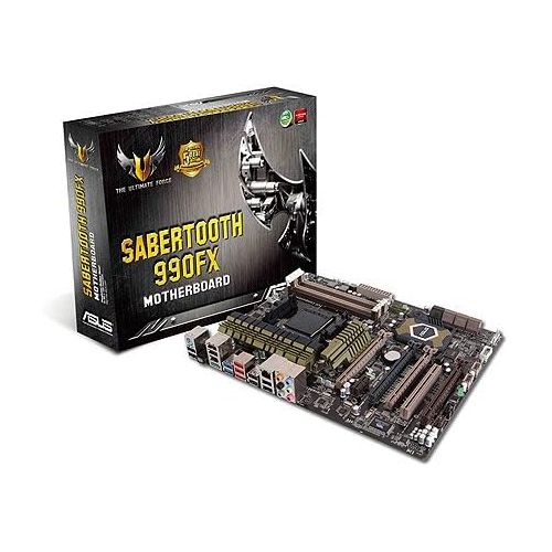아수스 ASUS Sabertooth 990FX AM3+ AMD 990FX SATA 6Gb/s USB 3.0 ATX AMD Motherboard