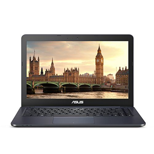 아수스 ASUS L402YA Thin & Light Laptop, 14” FHD; AMD E2 7015 Quad Core Processor, AMD Radeon R2 Graphics, 4GB RAM, 64GB eMMC Storage, Windows 10 S with 1yr Office 365 Included, Dark Blue,