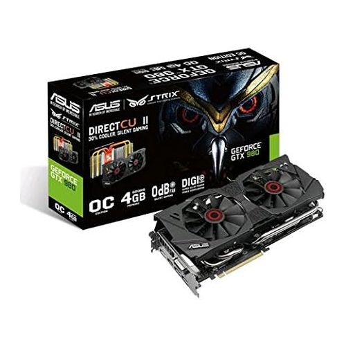 아수스 ASUS STRIX GeForce GTX 980 Overclocked 4 GB DDR5 256 bit DisplayPort HDMI 2.0 DVI I Graphics Card