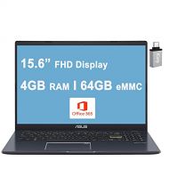 2021 Flagship Asus Vivobook L510 Ultra Thin Business Laptop 15.6” FHD Display Intel Celeron N4020 4GB RAM 64GB eMMC Backlit Fingerprint USB C HDMI Office 365 Win10 + USB C Adapter