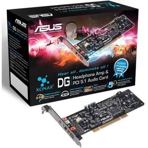 아수스 ASUS XONAR DG Headphone Amp & PCI 5.1 Audio Card