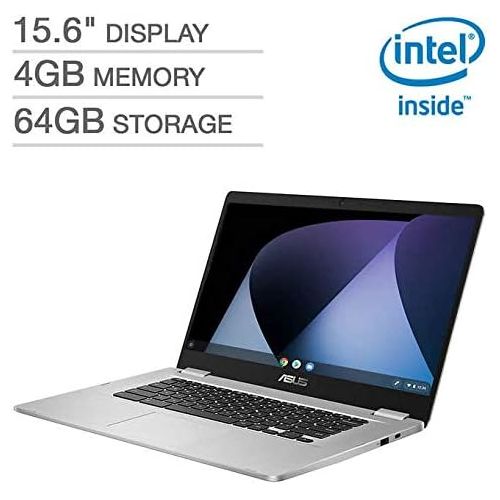 아수스 ASUS C523 15.6 FHD Anti Glare LED Backlit Chromebook, Intel Celeron N3350, 4GB DDR4, 64GB eMMC, Wireless AC, Bluetooth, Webcam, USB Type C, Media Card Reader, Chrome OS, 64GB ABYS