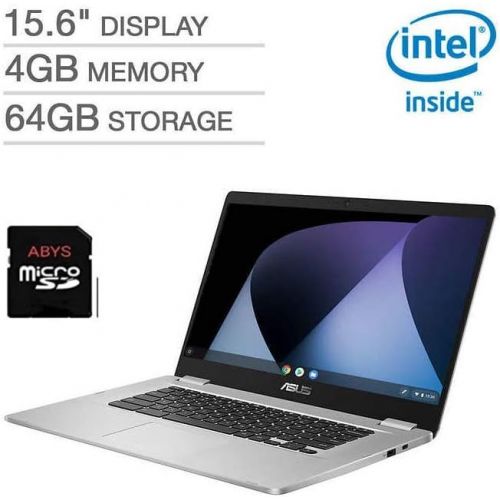 아수스 ASUS C523 15.6 FHD Anti Glare LED Backlit Chromebook, Intel Celeron N3350, 4GB DDR4, 64GB eMMC, Wireless AC, Bluetooth, Webcam, USB Type C, Media Card Reader, Chrome OS, 64GB ABYS