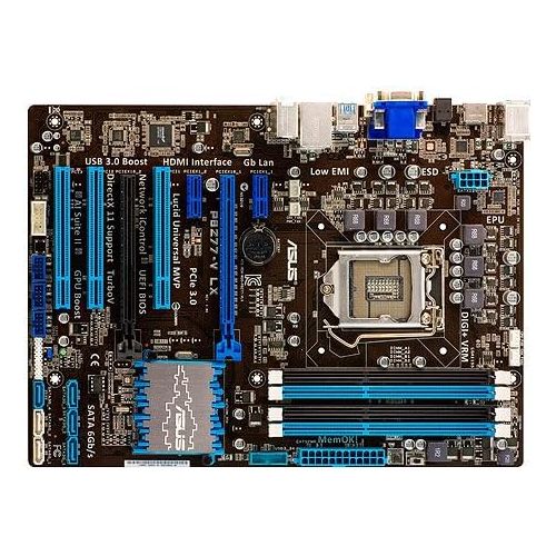 아수스 ASUS P8Z77 V LX LGA 1155 Intel Z77 HDMI SATA 6Gb/s USB 3.0 ATX Intel Motherboard