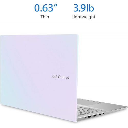 아수스 ASUS VivoBook S15 S533 Thin and Light Laptop, 15.6” FHD Display, Intel Core i5 10210U CPU, 8GB DDR4 RAM, 512GB PCIe SSD, Windows 10 Home, Dreamy White, S533FA DS51 WH