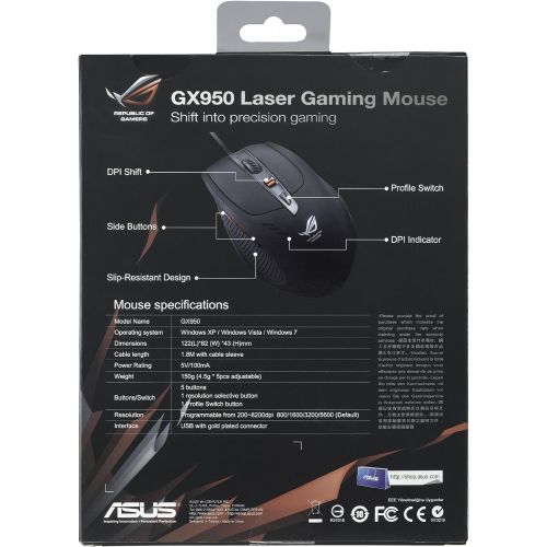 아수스 ASUS Republic of Gamers GX950 Laser Mouse