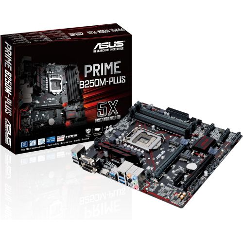 아수스 ASUS PRIME B250M PLUS LGA1151 DDR4 HDMI DVI VGA M.2 USB 3.1 B250 mATX Motherboard