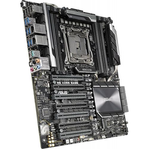 아수스 ASUS WS X299 SAGE LGA2066 DDR4 M.2 U.2 X299 CEB Motherboard for Intel Core X Series Processors with Quad GPU Support, DDR4 4200MHz, Dual M.2 & U.2 Support