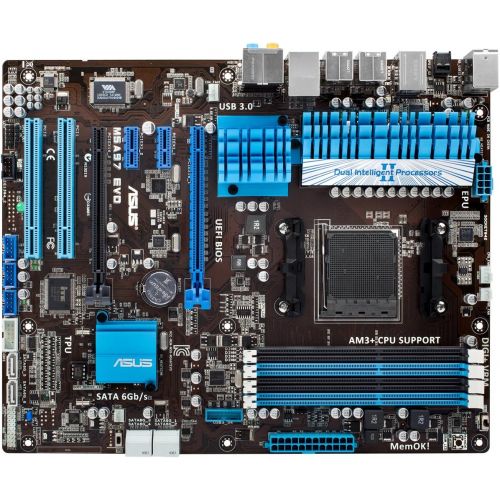 아수스 ASUS M5A97 Evo AM3+ 970 SATA 6Gbps and USB 3.0 ATX AMD ATX DDR3 2133 Motherboards