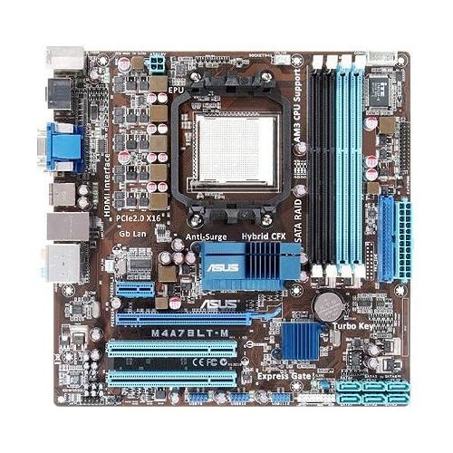 아수스 ASUS M4A78LT M AMD 760G Socket AM3 Micro ATX Motherboard w/HDMI, DVI, Video, Audio, Gigabit LAN & RAID