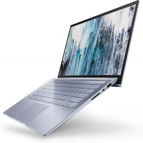 아수스 ASUS ZenBook 14 Ultra Thin and Light Laptop, 4 Way NanoEdge 14” FHD, Intel Core i7 10510U, 8GB RAM, 512GB PCIE SSD, NVIDIA GeForce MX250, Windows 10 Home, Utopia Blue, UX431FL EH74