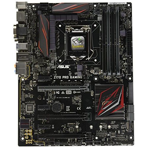 아수스 Asus optimized Z170 ATX HDMI DVI D Dual DDR4 3400 LGA1151 socket for 6th Gen Intel Pro Gaming Motherboards (Z170 Pro GAMING)