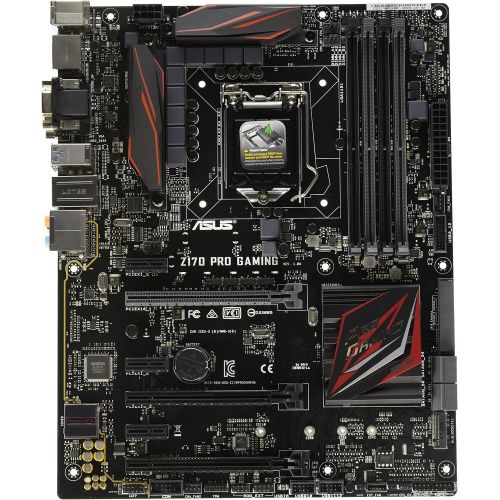 아수스 Asus optimized Z170 ATX HDMI DVI D Dual DDR4 3400 LGA1151 socket for 6th Gen Intel Pro Gaming Motherboards (Z170 Pro GAMING)