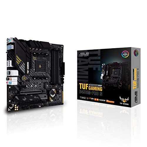 아수스 ASUS TUF Gaming B450M PRO S AMD AM4 (3rd Gen Ryzen) Micro ATX Gaming Motherboard (8+2 Power Stages, 2.5Gb LAN, BIOS Flashback, AI Noise Canceling Mic, USB 3.2 Gen 2 Type A and Typ