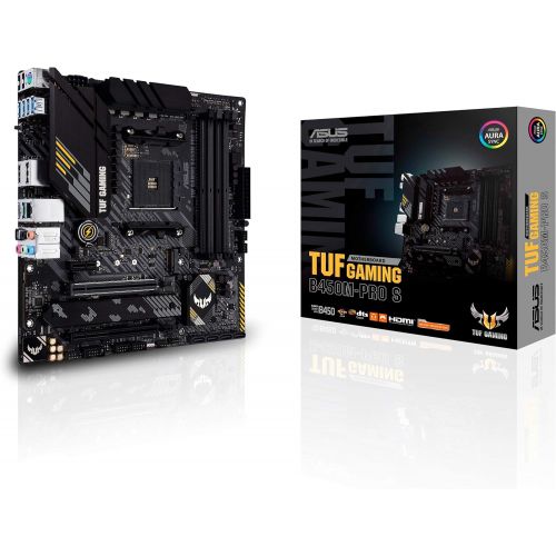 아수스 ASUS TUF Gaming B450M PRO S AMD AM4 (3rd Gen Ryzen) Micro ATX Gaming Motherboard (8+2 Power Stages, 2.5Gb LAN, BIOS Flashback, AI Noise Canceling Mic, USB 3.2 Gen 2 Type A and Typ