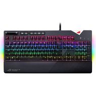 ASUS RGB Mechanical Gaming Keyboard ROG Strix Flare (Cherry MX Blue Switches cm SS) Aura Sync & SDK Gaming Keyboard for PC Customizable Badge, USB Pass Through Media Controls