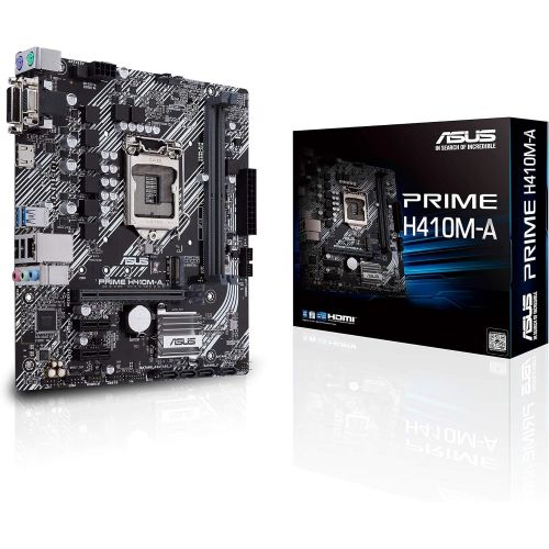 아수스 ASUS Prime H410M A/CSM LGA1200 (Intel 10th Gen) Micro ATX Commercial Motherboard (M.2 Support, HDMI, D Sub, DVI, USB 3.2 Gen 1, COM Header, TPM Header and ASUS Control Center Expr