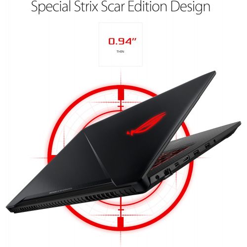 아수스 ASUS ROG Strix Scar Edition Gaming Laptop, 17.3” 144Hz 3ms Full HD, Intel Core i7 8750H, GeForce GTX 1070 8GB, 16GB DDR4, 256GB PCIe SSD + 1TB FireCuda, Windows 10 GL703GS DS74