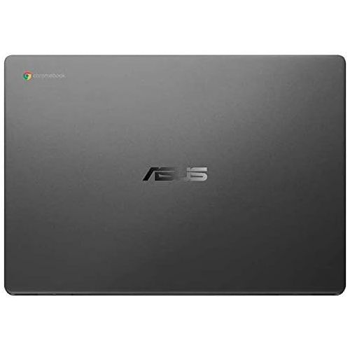 아수스 2021 ASUS 14 HD Display Chromebook Laptop Computer, Intel Celeron N3350 Processor, 4GB RAM, 32GB eMMC, Webcam, USB C, Chrome OS, Grey, 128GB SnowBell USB Card