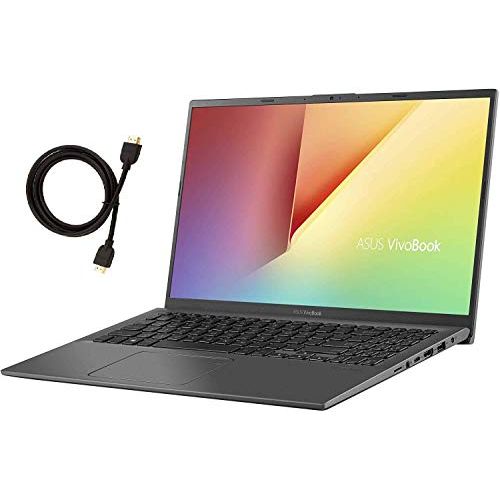 아수스 ASUS VivoBook 15.6 FHD LED Touchscreen Laptop Intel Core i3 1005G1 8GB DDR4 RAM 256GBSSD+1TBHDD Fingerprint Reader Windows 10 with High Speed 6FT HDMI Cable Bundle