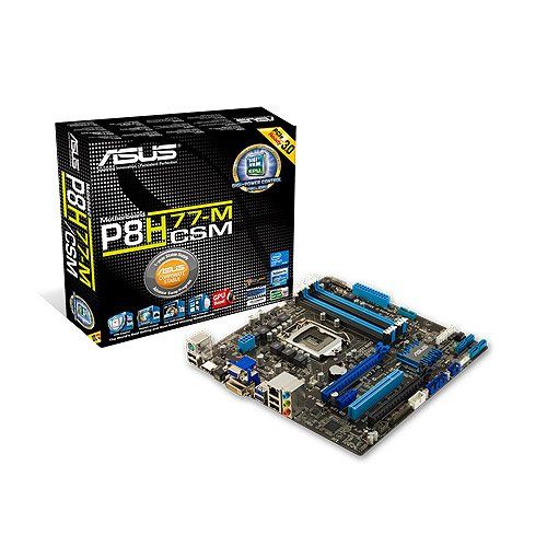 아수스 ASUS P8H77 M/CSM LGA 1155 Intel H77 HDMI SATA 6Gb/s USB 3.0 Micro ATX Intel Motherboard