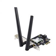 ASUS PCE AX3000 WiFi 6 (802.11ax) Adapter with 2 External Antennas. Supporting 160MHz for Total Data Rate up to 3000Mbps, Bluetooth 5.0, WPA3 Network Security, OFDMA and MU MIMO