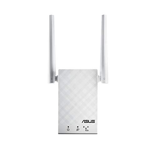 아수스 ASUS AC1200 Dual Band WiFi Repeater & Range Extender (RP AC55) Coverage Up to 3000 sq.ft, Wireless Signal Booster for Home, AiMesh Node, Easy Setup