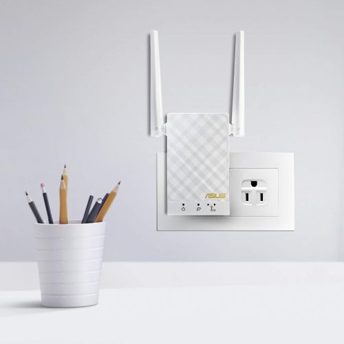 아수스 ASUS AC1200 Dual Band WiFi Repeater & Range Extender (RP AC55) Coverage Up to 3000 sq.ft, Wireless Signal Booster for Home, AiMesh Node, Easy Setup