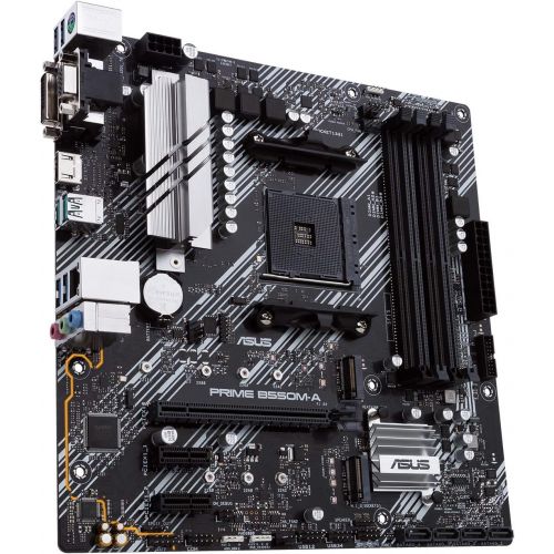 아수스 ASUS Prime B550M A/CSM AMD AM4 (3rd Gen Ryzen microATX Commercial Motherboard (PCIe 4.0, ECC Memory, 1Gb LAN, HDMI 2.1/D Sub, 4K@60HZ, TPM, ASUS Control Center Express)