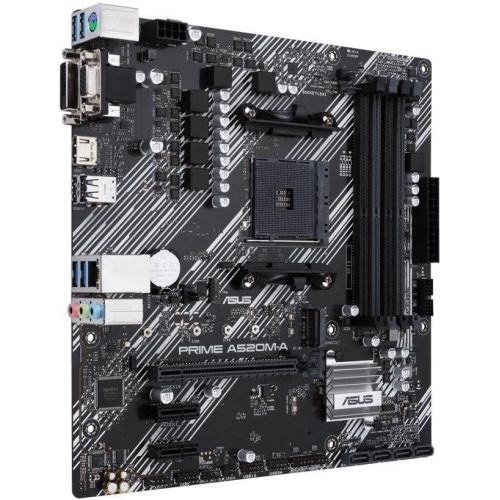 아수스 Asus Prime A520M A/CSM Desktop Motherboard AMD Chipset Socket AM4 Micro ATX