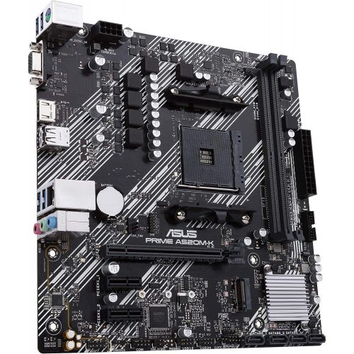 아수스 ASUS PRIME A520M K AMD AM4 (3rd Gen Ryzen) Micro ATX motherboard (ECC memory, M.2 support, 1Gb Ethernet, M.2, USB 3.2 Gen 1 Type A,HDMI 2.1 4K@60Hz, D Sub)