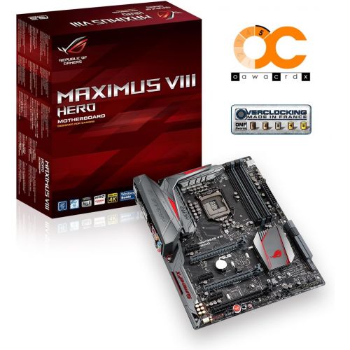 아수스 Asus ROG MAXIMUS VIII HERO LGA1151 DDR4 M.2 SATA 6Gb/s USB 3.1 Type A Type C Intel Z170 ATX Motherboard