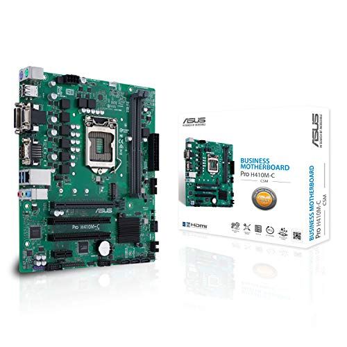 아수스 ASUS PRO H410M C/CSM LGA1200 (Intel 10th Gen) Micro ATX Commercial Motherboard (M.2, Intel LAN, DVI, LPT, LPC debug Header, Chassis Intrusion Header and ASUS Control Center Expres